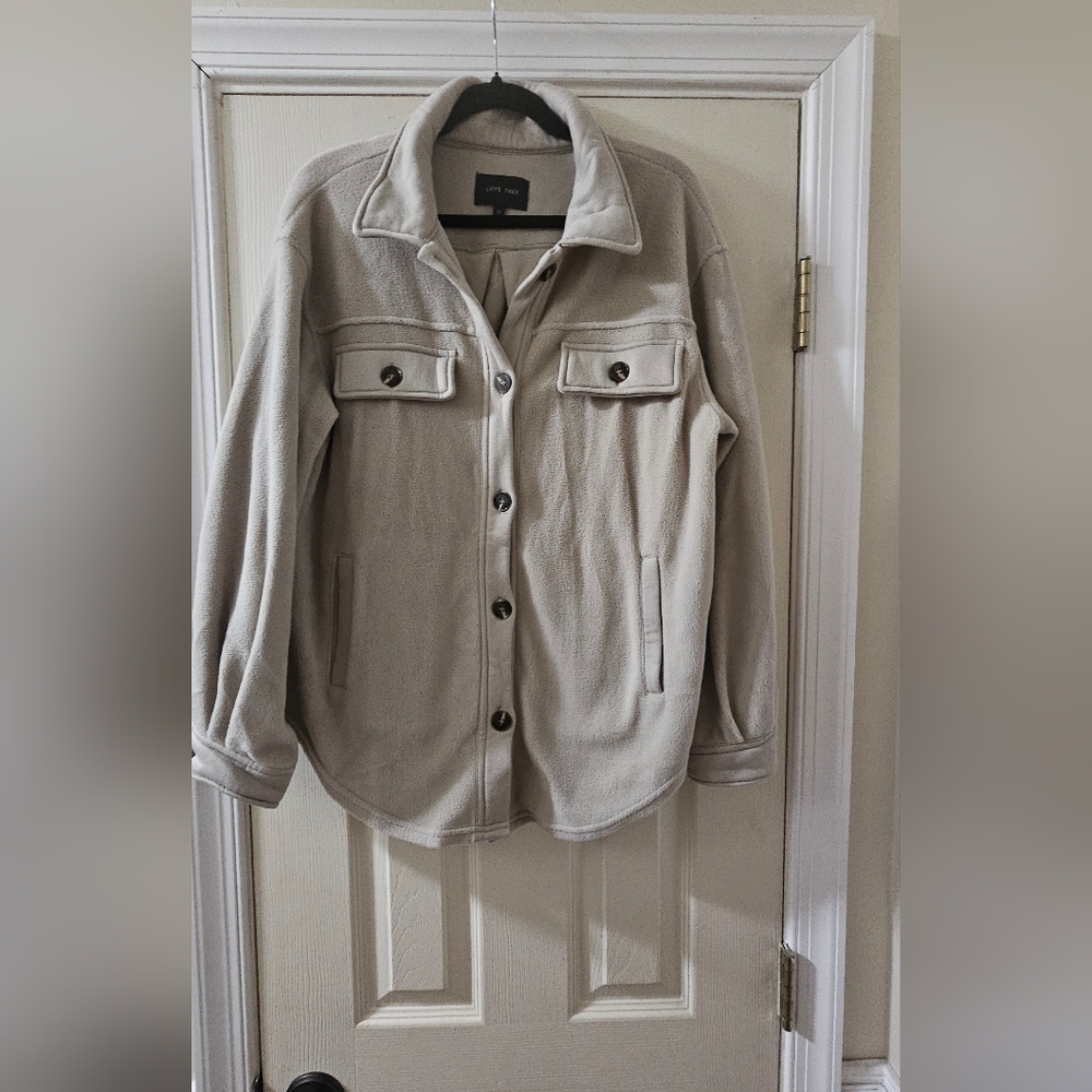 Love Tree Beige Utility Jacket Medium